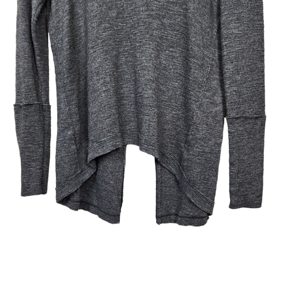 We The Free Charcoal Heathered Gray Turtleneck Open Back Long Sleeve Top Size XS - Picture 5 of 10